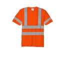 Custom Class 3 Orange Short Sleeve Double Reflective Tape Snag-Resistant T-Shirt