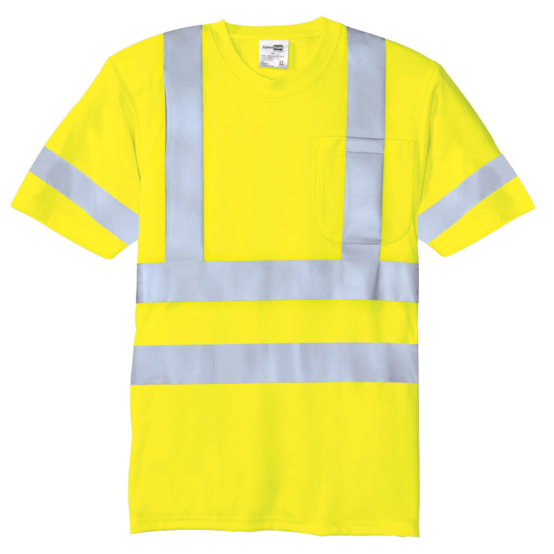 Class 3 Short Sleeve Double Reflective Tape ANSI 107 Snag-Resistant T-Shirt CornerStone