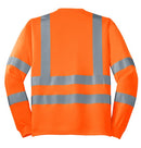 Class 3 Long Sleeve Double Reflective Tape ANSI 107 Snag-Resistant T-Shirt