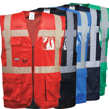 Load image into Gallery viewer, Colored Safety Vest Professional Executive Style
