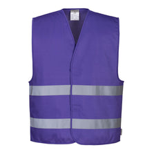 Load image into Gallery viewer, PURPLE Work and Event Style Safety Reflective Vest
