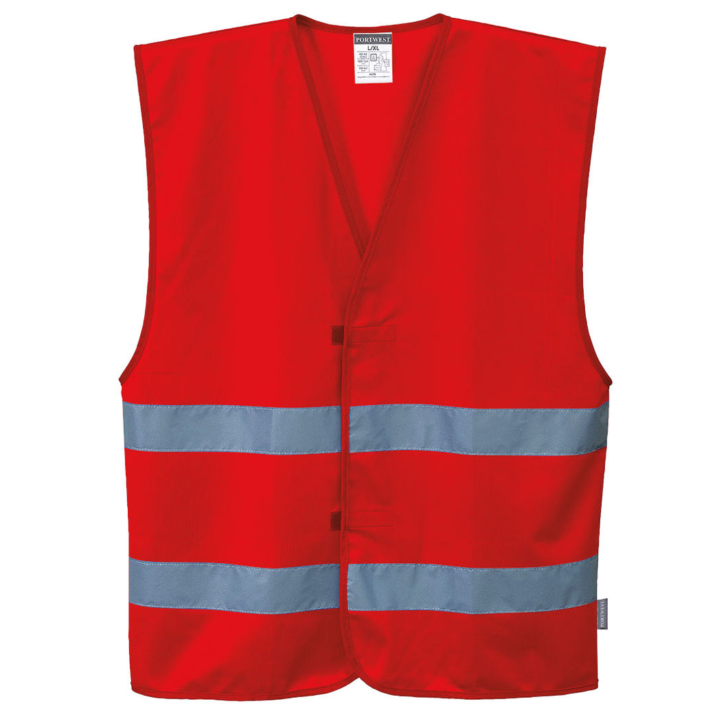 Custom Red Safety Vest Reflective Hi Vis Work and Event Style