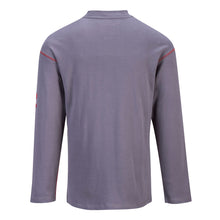 Load image into Gallery viewer, Flame Resistant Long Sleeve Gray Henley
