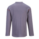 Flame Resistant Long Sleeve Gray Henley