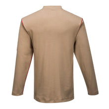Load image into Gallery viewer, Flame Resistant Long Sleeve Khaki Henley
