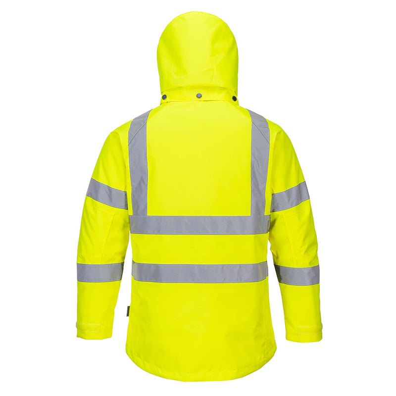 Ladies Hi-Vis Yellow Winter Jacket With 2" Reflective Tape