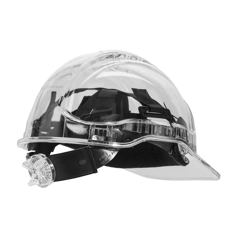 CLEAR Translucent Ratchet Hard Hat