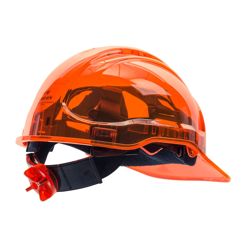 ORANGE Translucent Ratchet Hard Hat