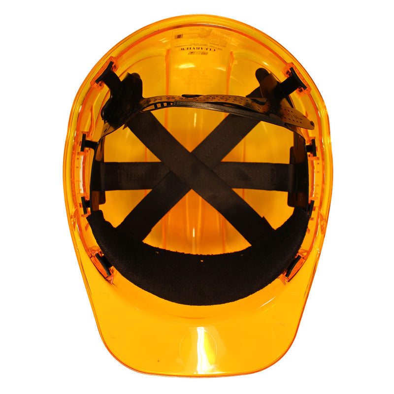 ORANGE Translucent Ratchet Hard Hat