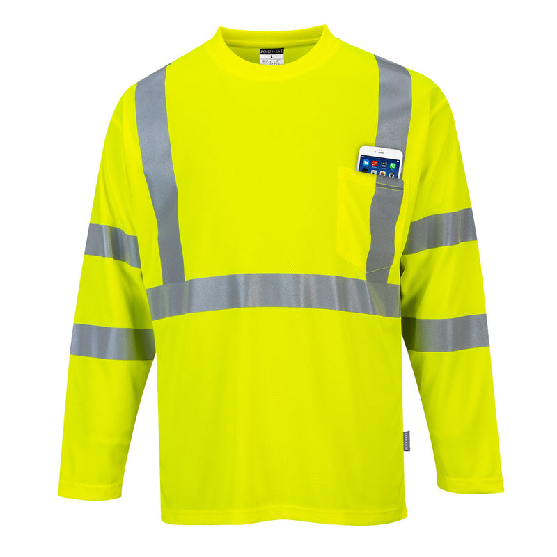 Class 3 Long Sleeve Shirt Hi-Vis Moisture Wiicking - Safety Vest Warehouse