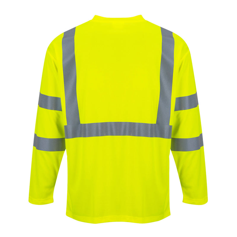 Class 3 Long Sleeve Shirt Hi-Vis Moisture Wiicking - Safety Vest Warehouse