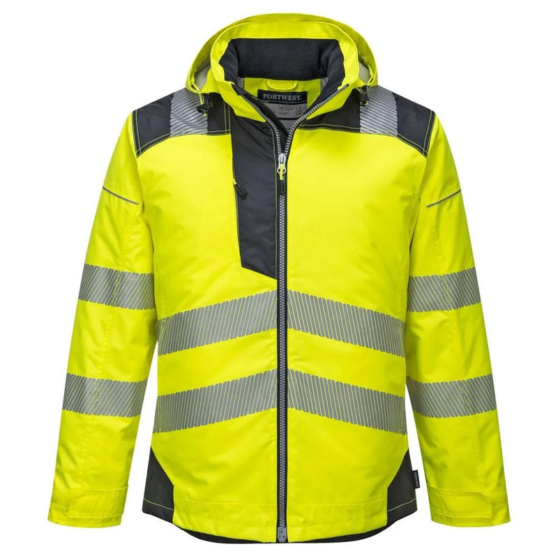 Custom PW3 Hi-Vis Winter Jacket with Reflective Segmented Tape