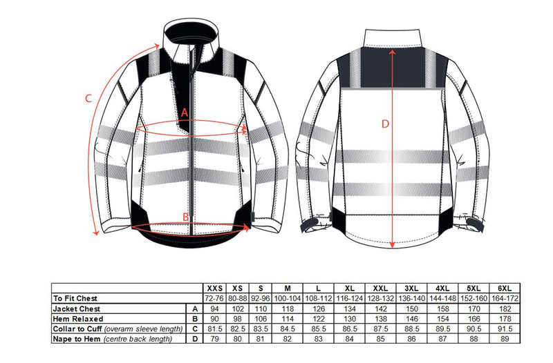 PW3 Hi-Vis Winter Jacket with Reflective Segmented Tape