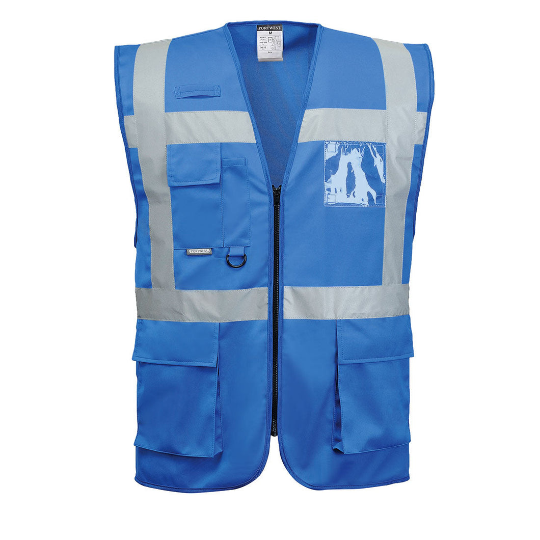 Custom ROYAL BLUE Professional Executive Style Safety Vest