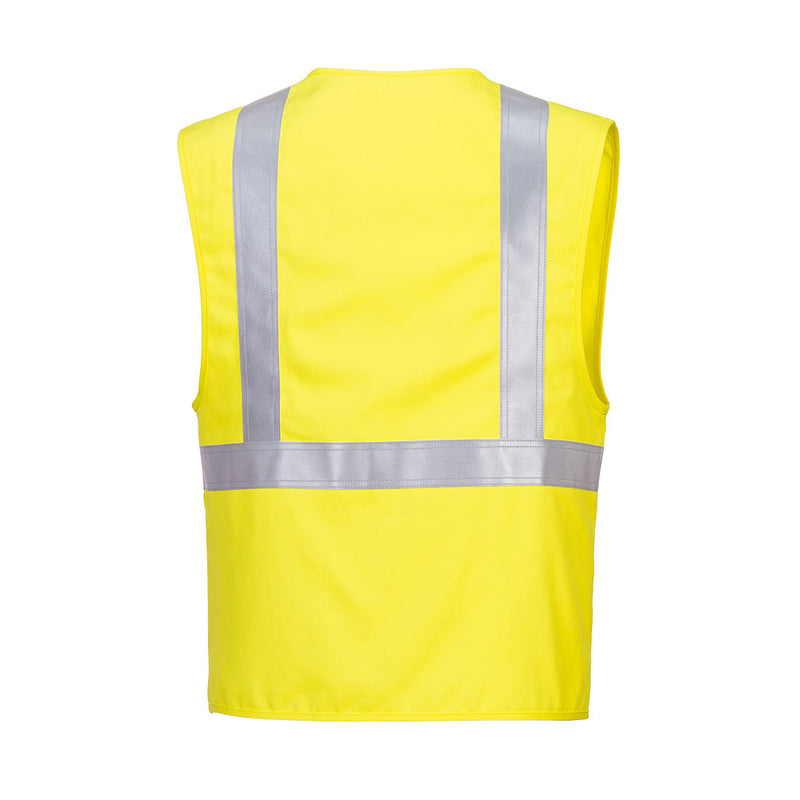 Woven Flame Resistant Yellow Safety Vest