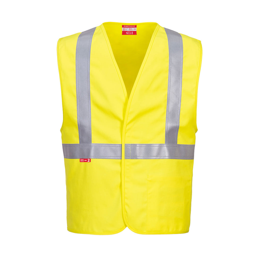 Woven Flame Resistant Yellow Safety Vest