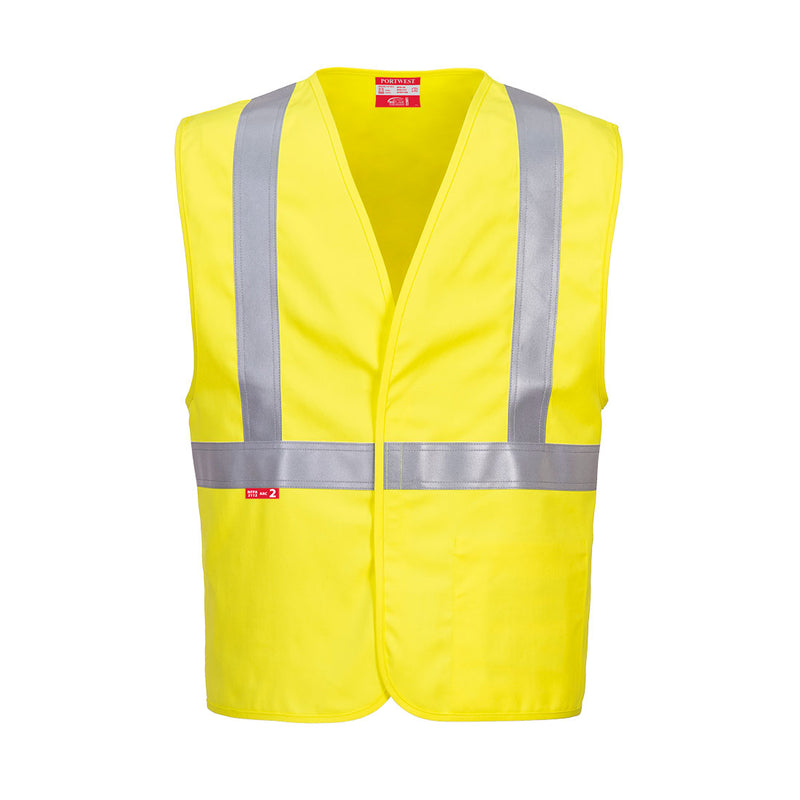 Woven Flame Resistant Yellow Safety Vest