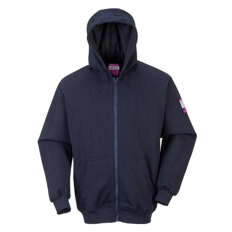 Navy Blue Flame Resistant Hooded Sweatshirt