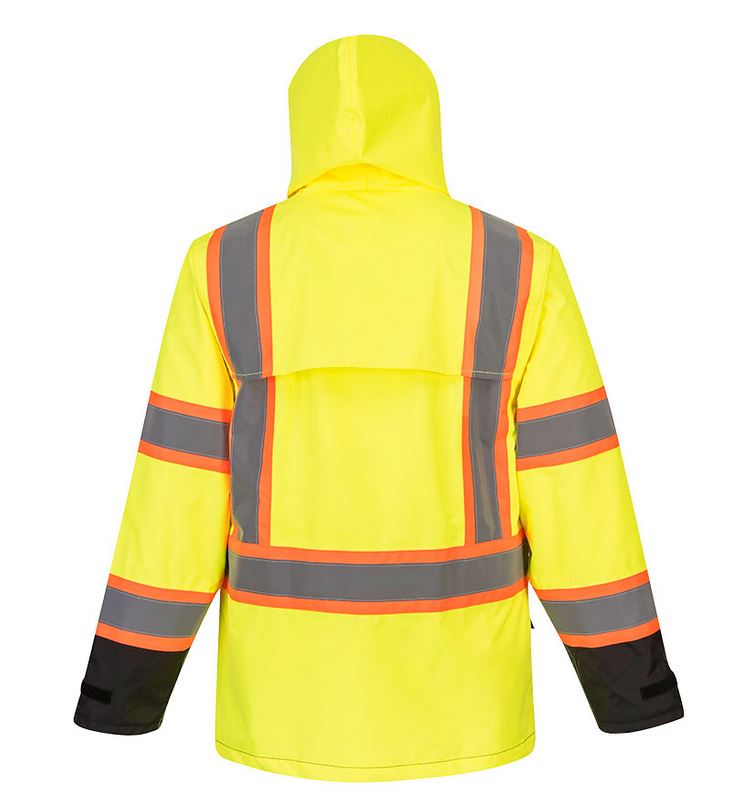 Hi-Vis Rain Jacket with Reflective Tape