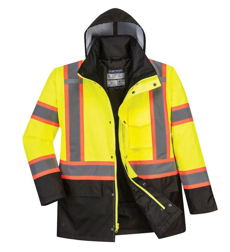 Custom Traffic Safety Jacket Class 3 Hi-Vis Yellow/Black