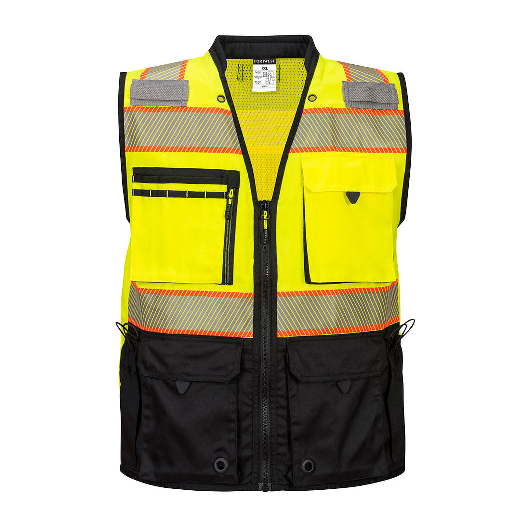 Custom Premium Two-toned Surveyor Safety Vest with Segmented Tape