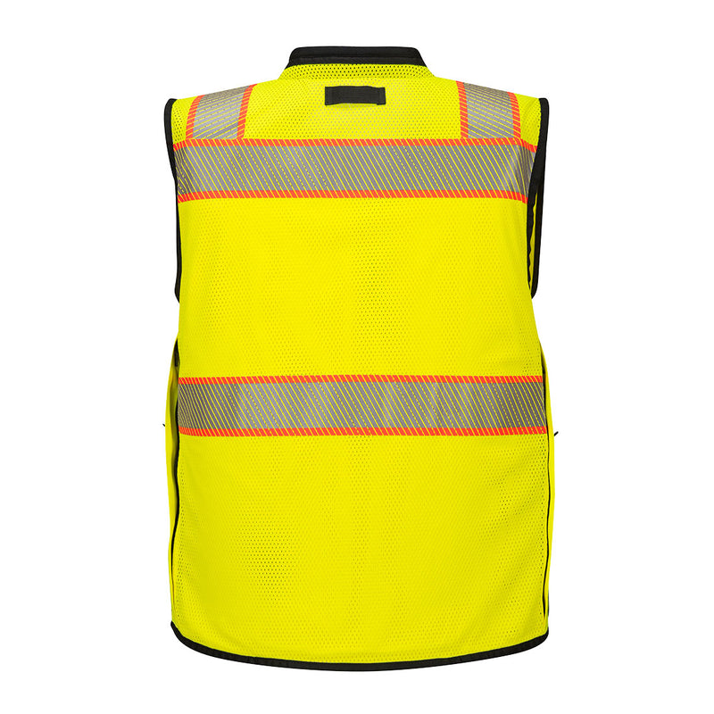 Custom Premium Two-toned Surveyor Safety Vest with Segmented Tape