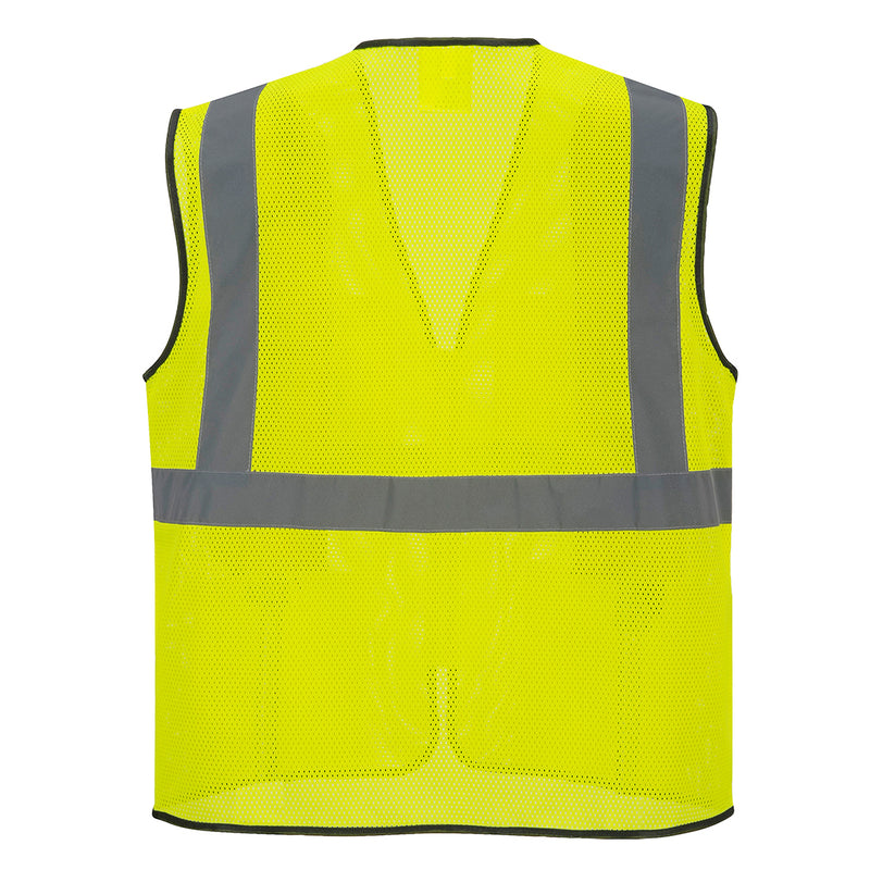 Custom Lightweight High Visibility Yellow Tampa Mesh Vest