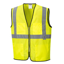 Load image into Gallery viewer, Lightweight High Visibility Yellow Tampa Mesh Vest
