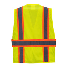 Load image into Gallery viewer, Adjustable Yellow Mesh Contrast Breakaway Vest
