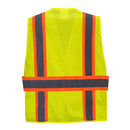 Adjustable Yellow Mesh Contrast Breakaway Vest