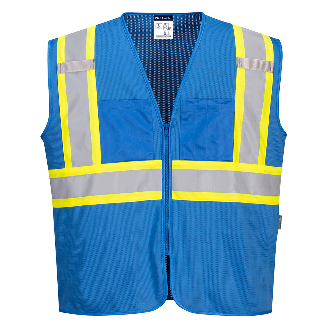 Safety Blue Royal Blue Safety Vest Reflective High Visibility Mesh with Pockets