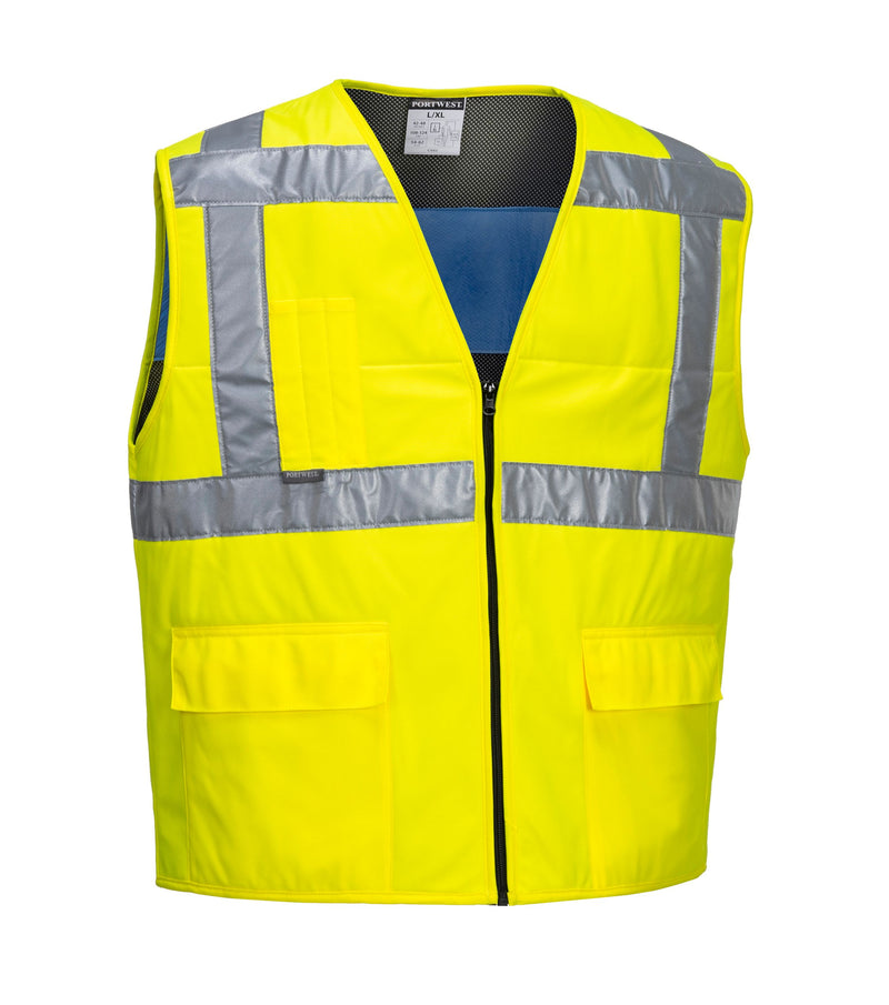 Cooling Safety Vest Hi Visibility Class 2 Yellow