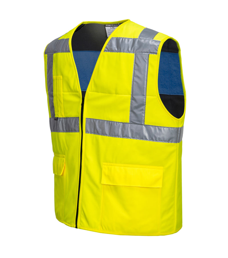 Cooling Safety Vest Hi Visibility Class 2 Yellow